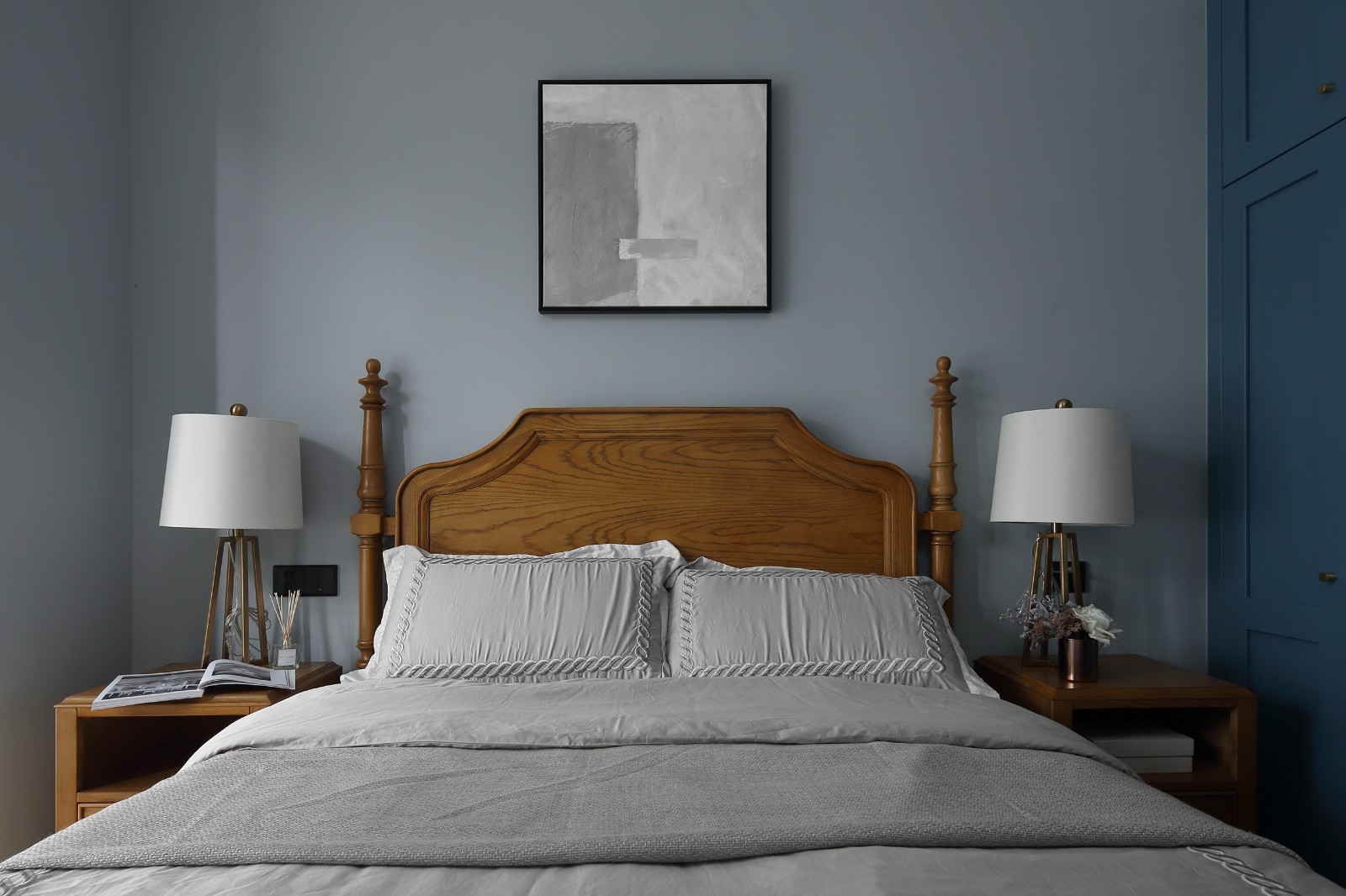 清羽设计 · 成都 178㎡优雅灰蓝家居,打造舒缓港湾氛围-62