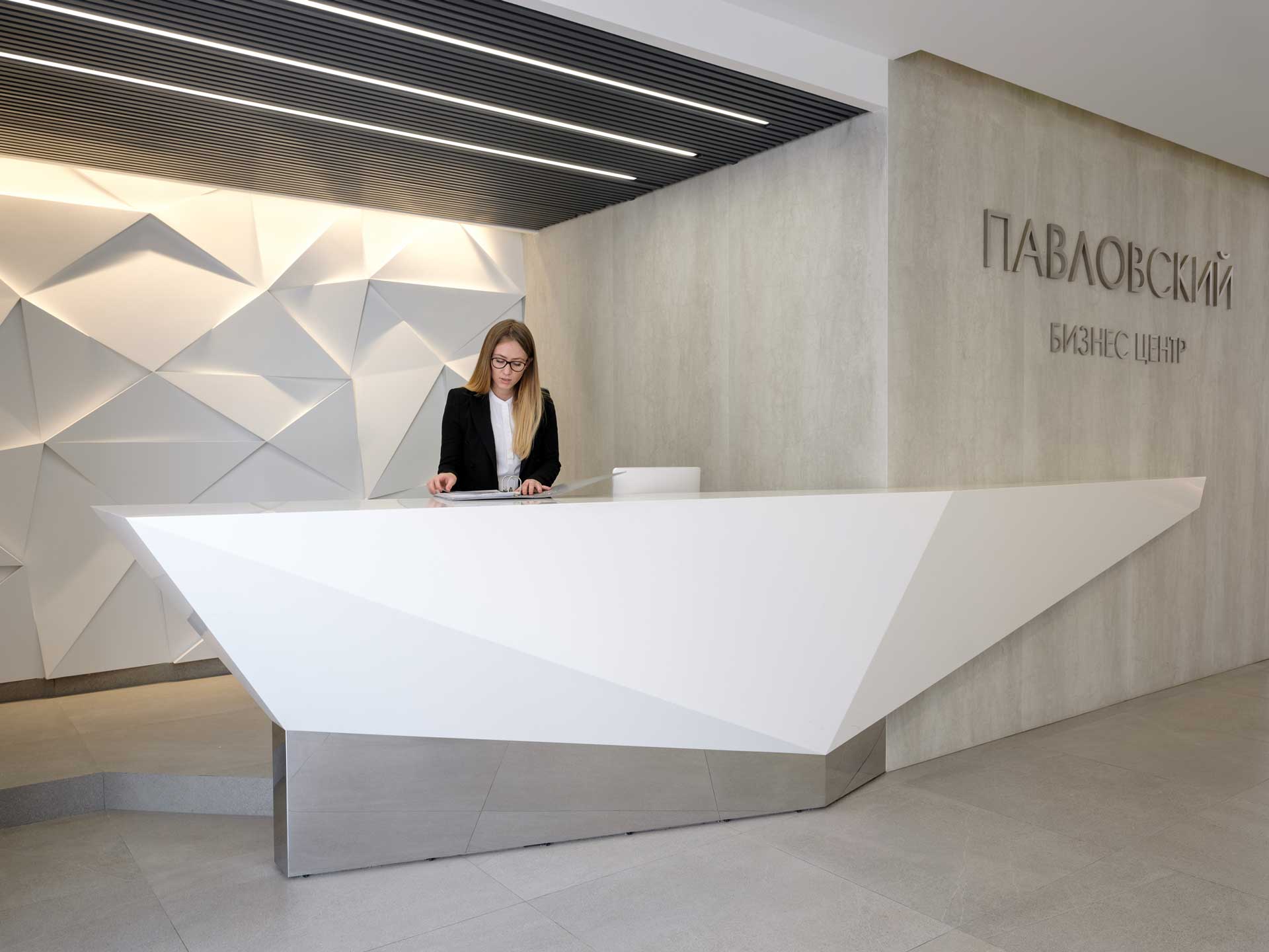 莫斯科“Pavlovsky”商务中心简约风大厅设计-14