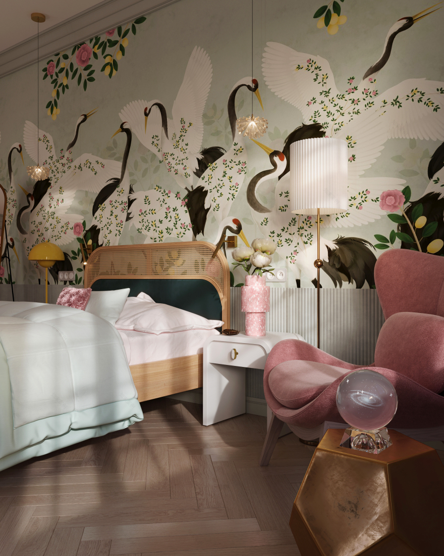 优雅的青少年卧室设计丨Serafima Suchilina-15