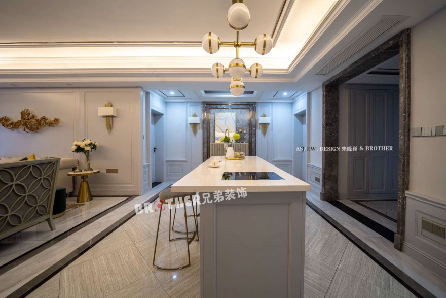 金辉城耀江府轻奢美式跃层装修设计案例-13