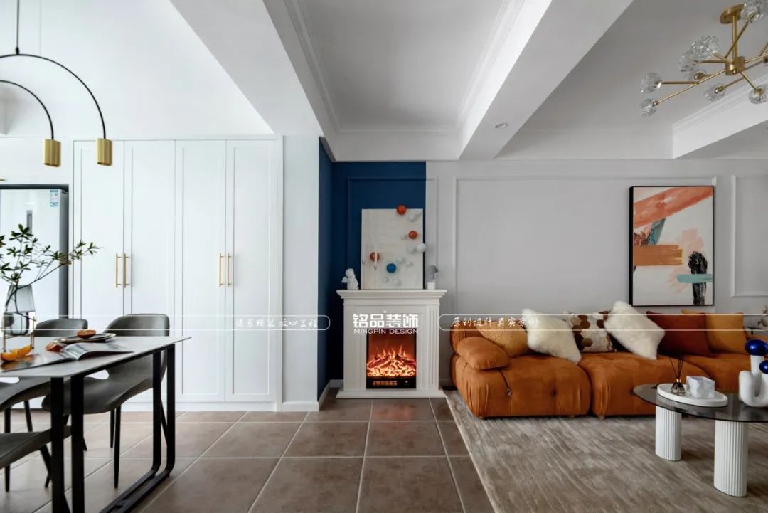 77平美式轻奢公寓设计丨铭品装饰-26