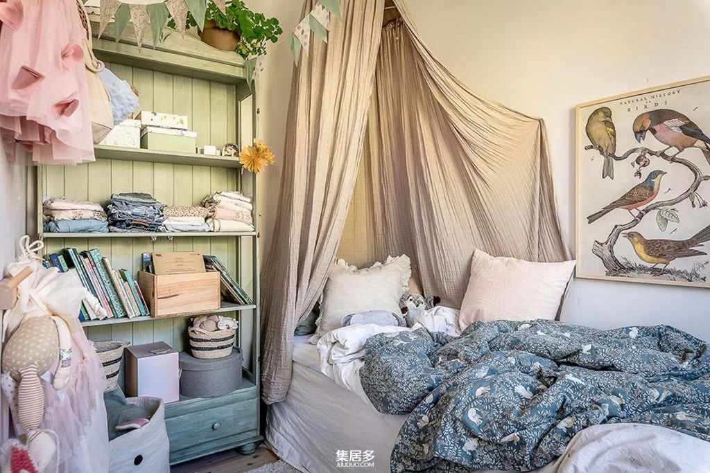 复古温暖明亮的斯堪的纳维亚公寓-35