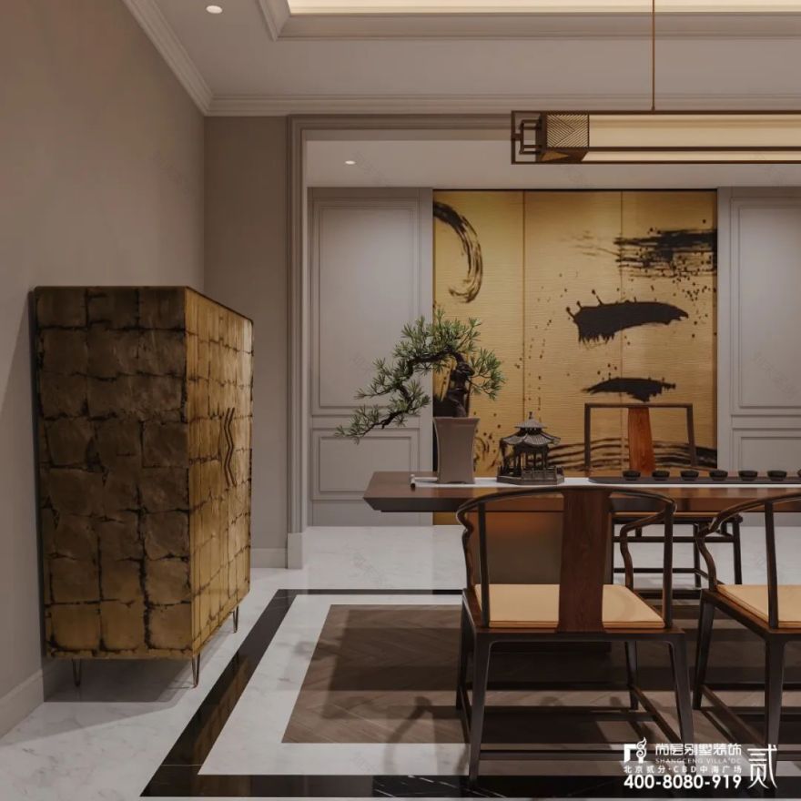 尚层作品 | 760㎡鲁能钓鱼台美高梅,现代法式的色彩碰撞,独一无二的家居氛围!-31