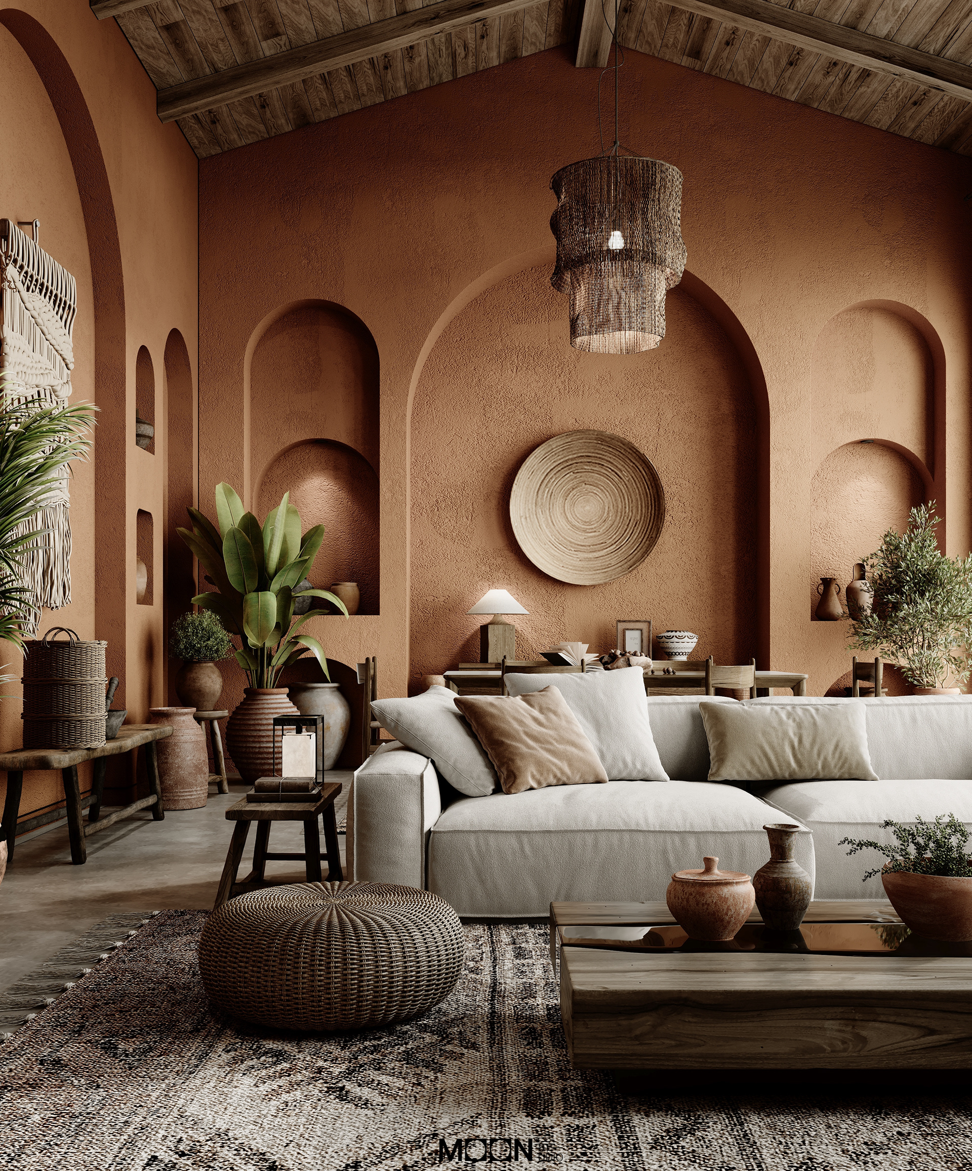 波西米亚风格起居区丨Moon Studio-7