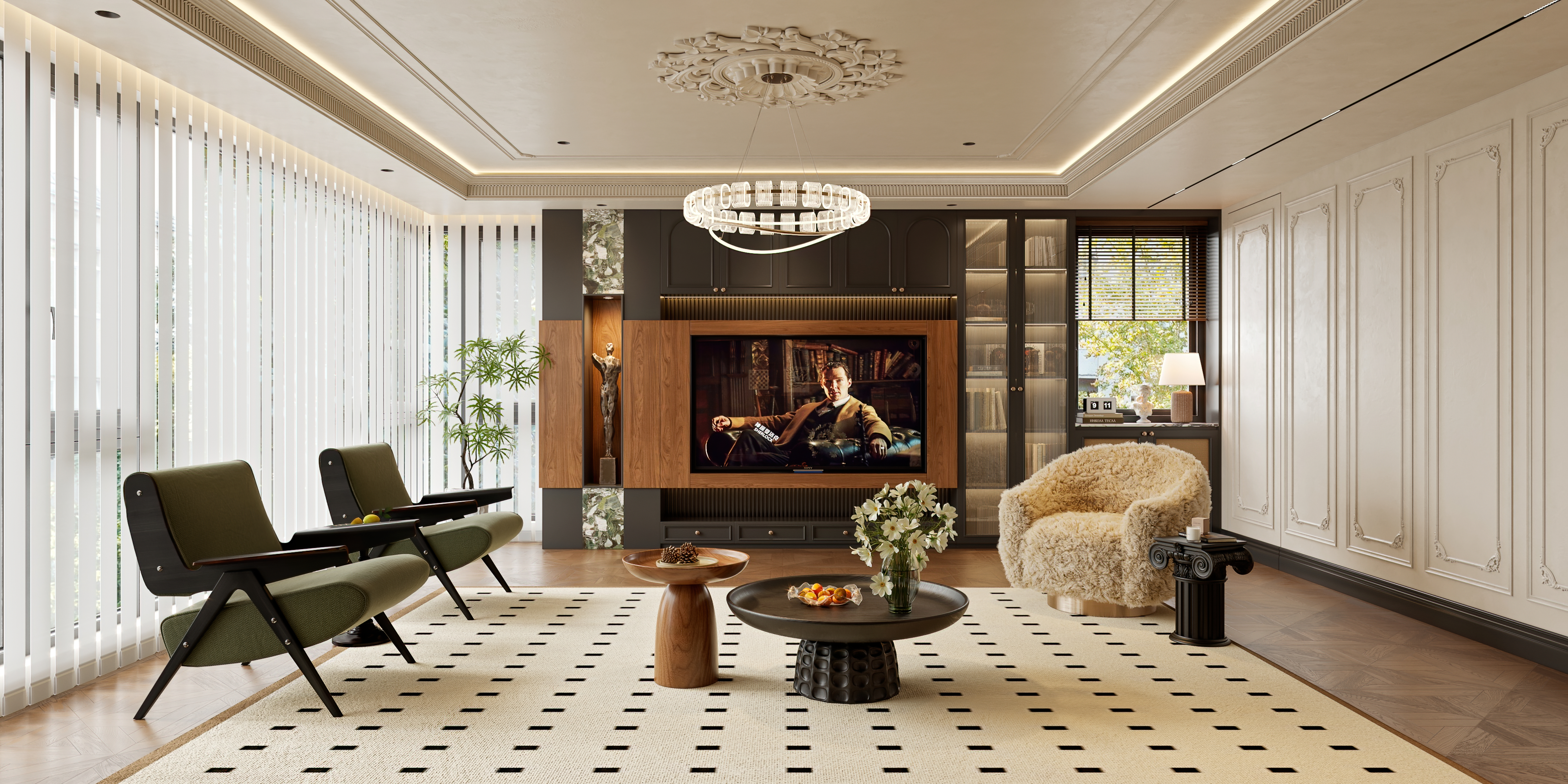 中古风客餐厅 复古法式-1