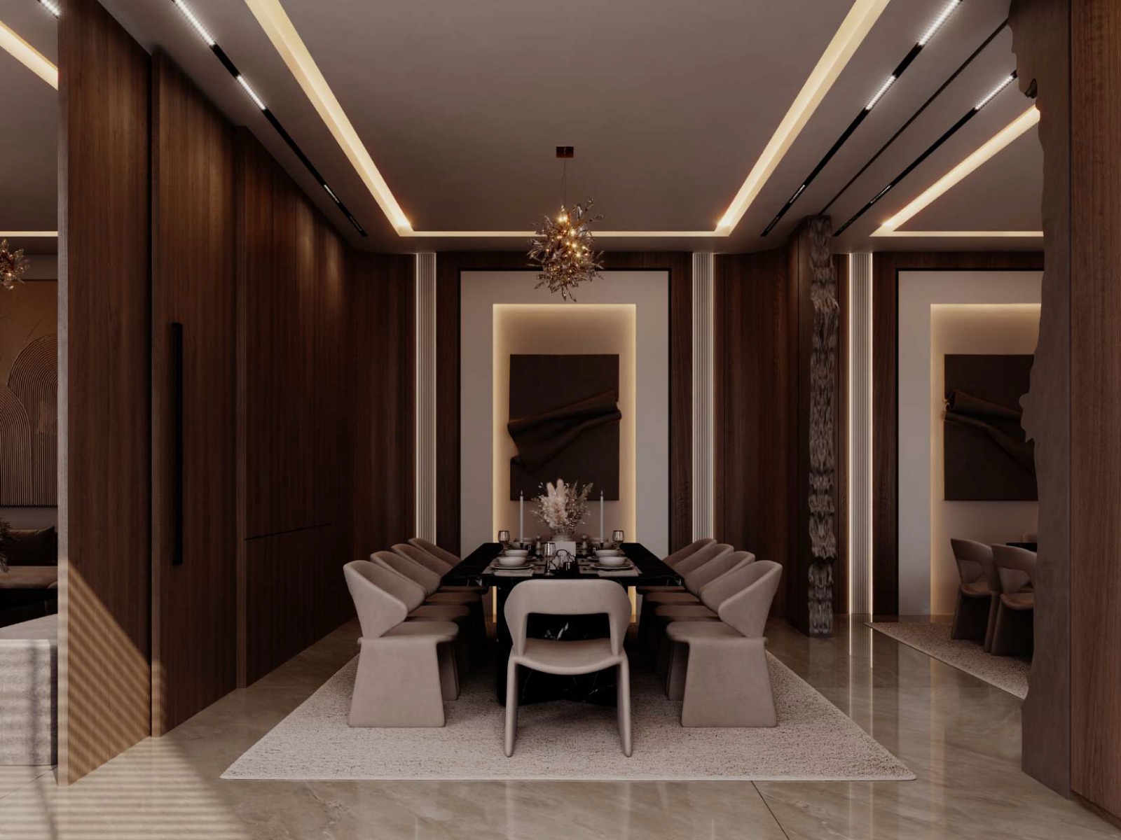 Reception & Dining design villa-4