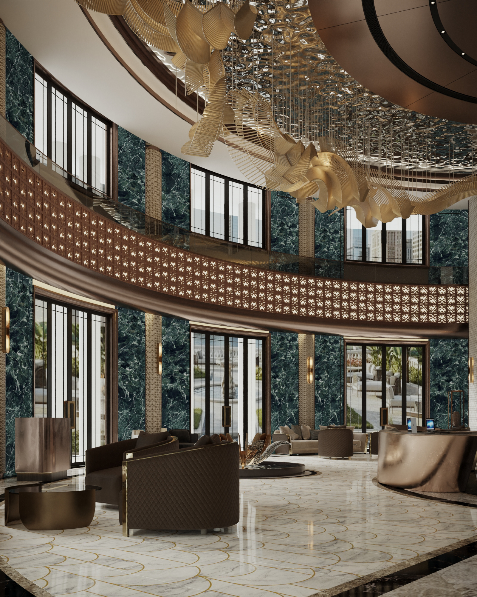 3dsMax 贵宾酒店大堂场景-5