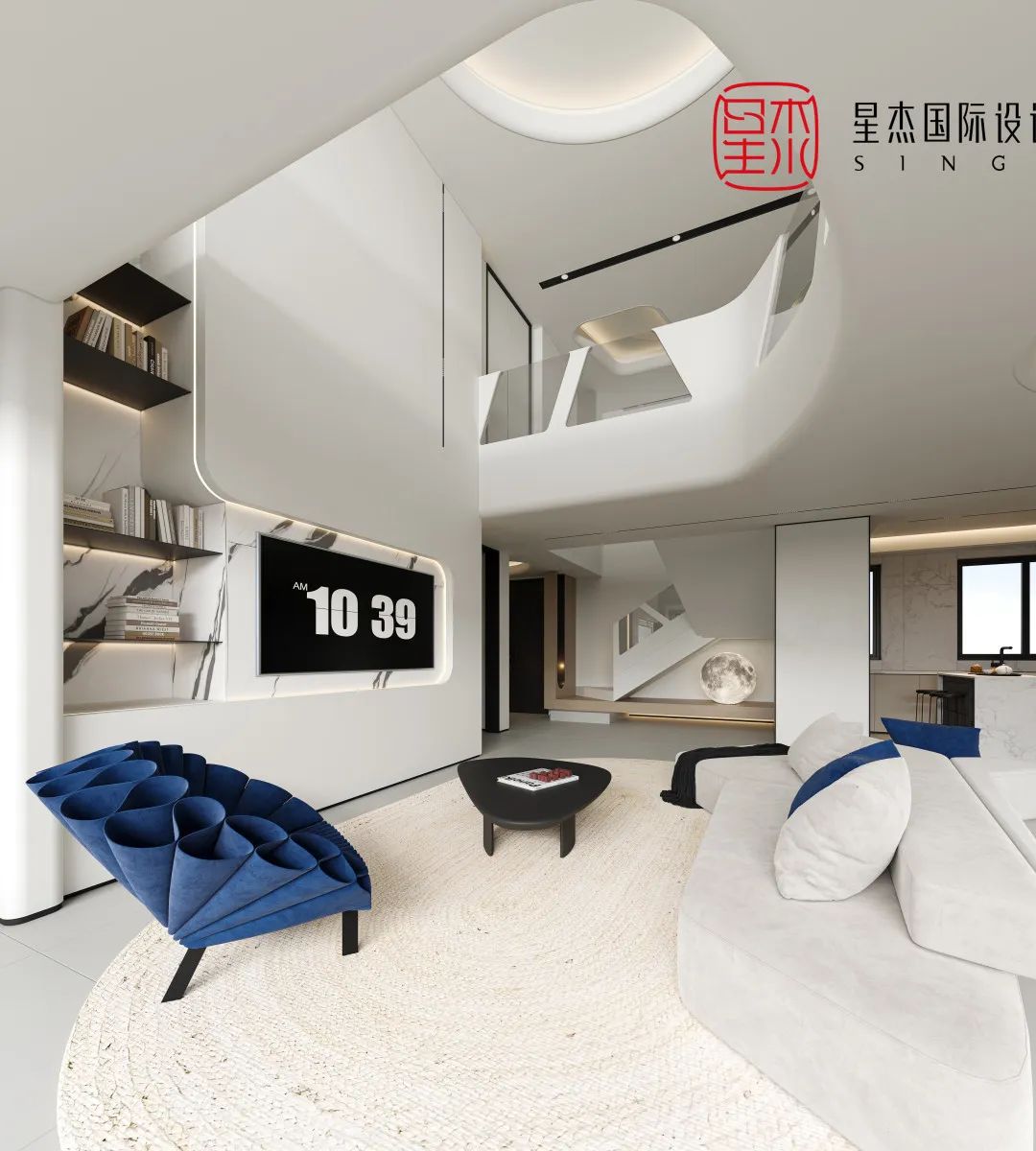 碧海蓝天的家 · 261㎡现代简约叠墅设计丨星杰-1