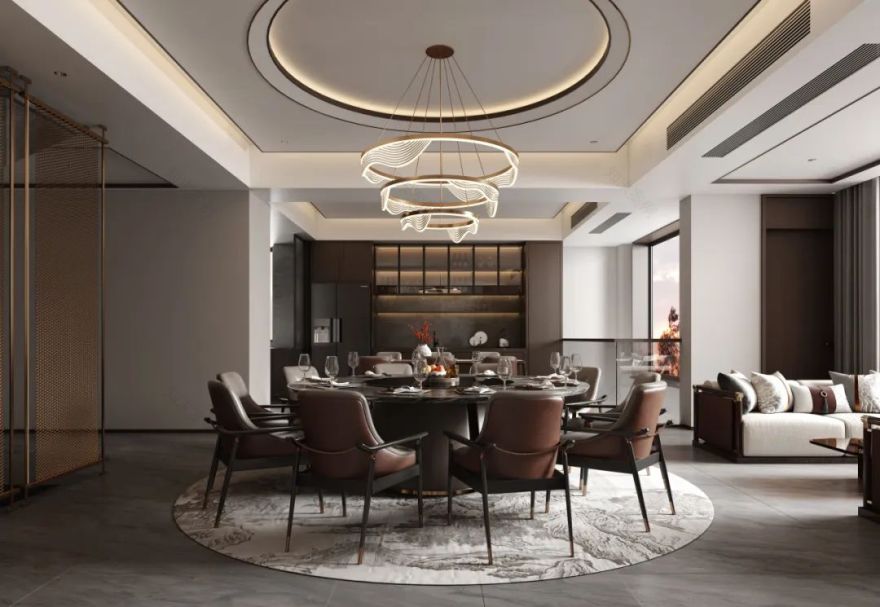 960㎡新中式别墅丨长兴城丨中国湖南丨纵向·空间设计-13