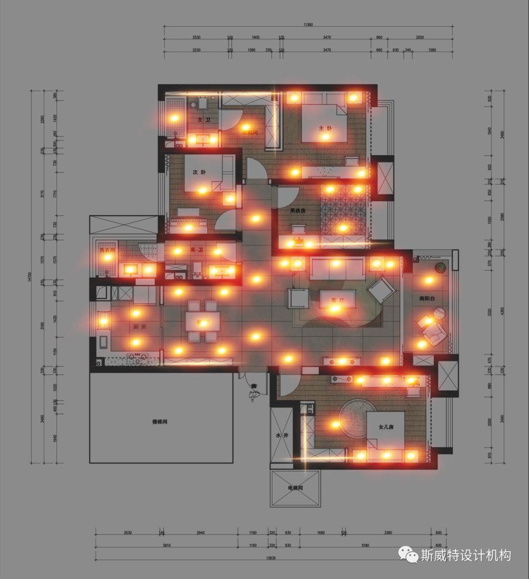 万达 One | 杨凯设计师的美式现代平层空间-66