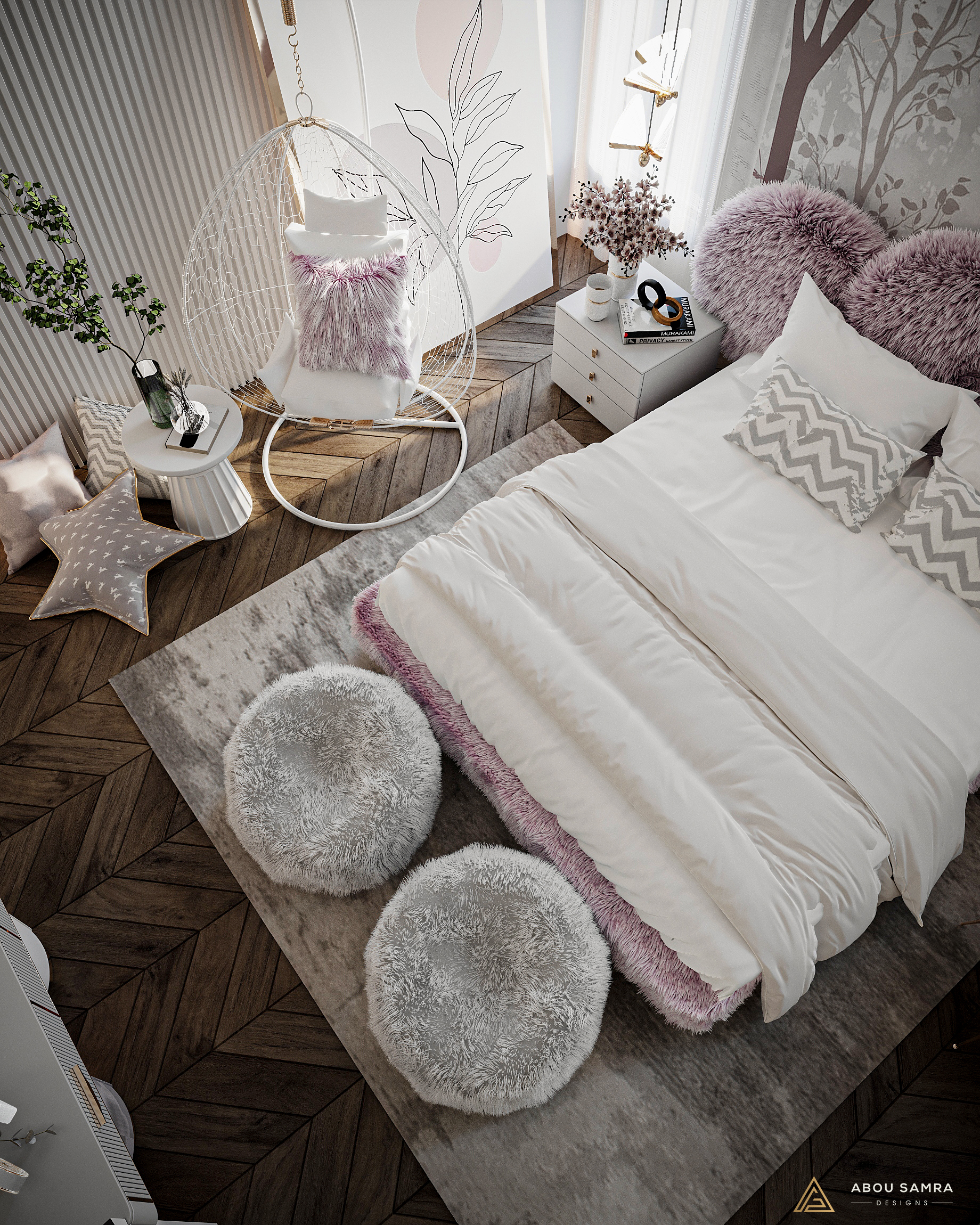 女孩卧室丨沙特阿拉伯丨ABOU SAMRA DESIGNS（ASD）-7