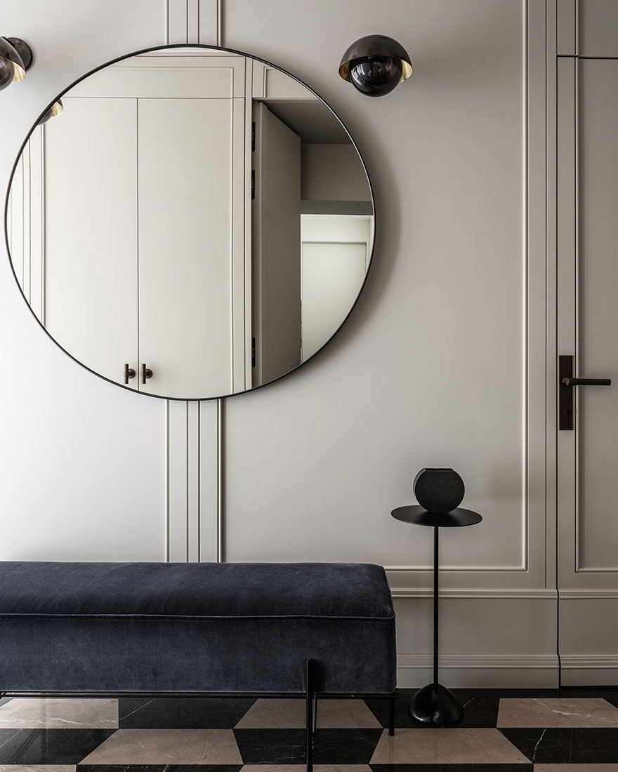 莫斯科时尚公寓 | 中性色调与柔和对比的完美结合-9