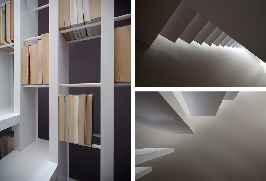 伦敦阁楼书柜楼梯设计,巧妙融合功能与光线-10