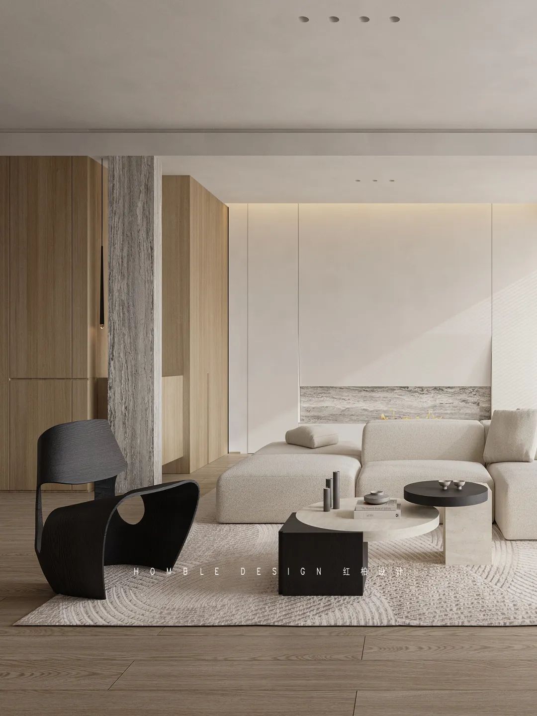 华润城·润府极简风私宅丨红柏设计-0