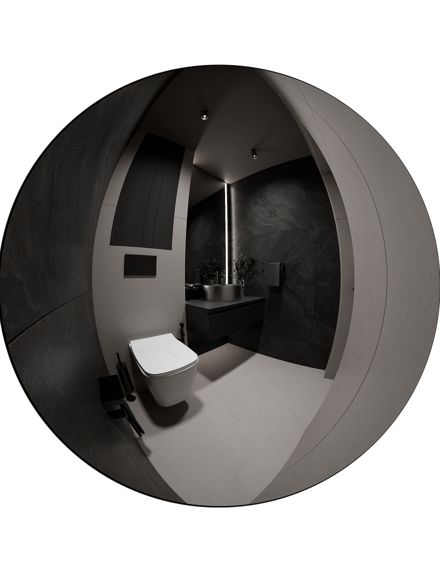 В 68 深色设计的客用卫生间设计项目丨俄罗斯克拉斯诺亚尔斯克-12