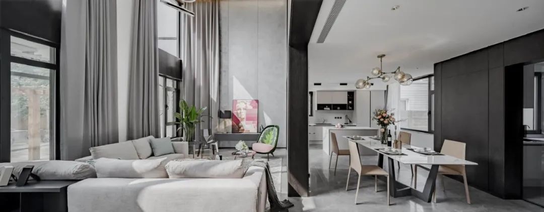 现代黑白灰风的别墅-24