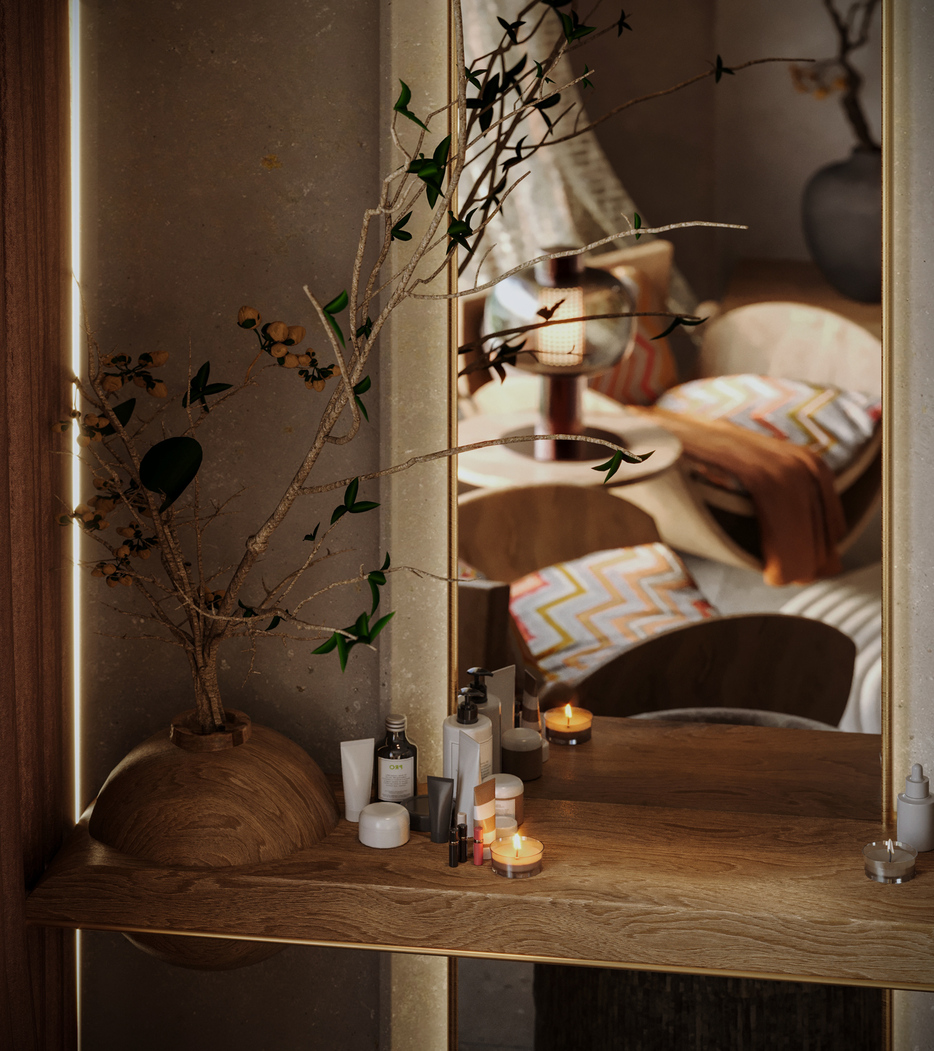 Organic Silhouette卧室设计丨埃及开罗丨Prismatic Pillares Design Lab-17