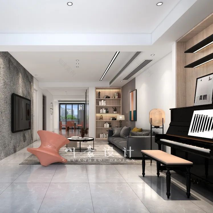 合肥玫瑰园 236㎡极简风,轻盈舒适的四室二厅-3