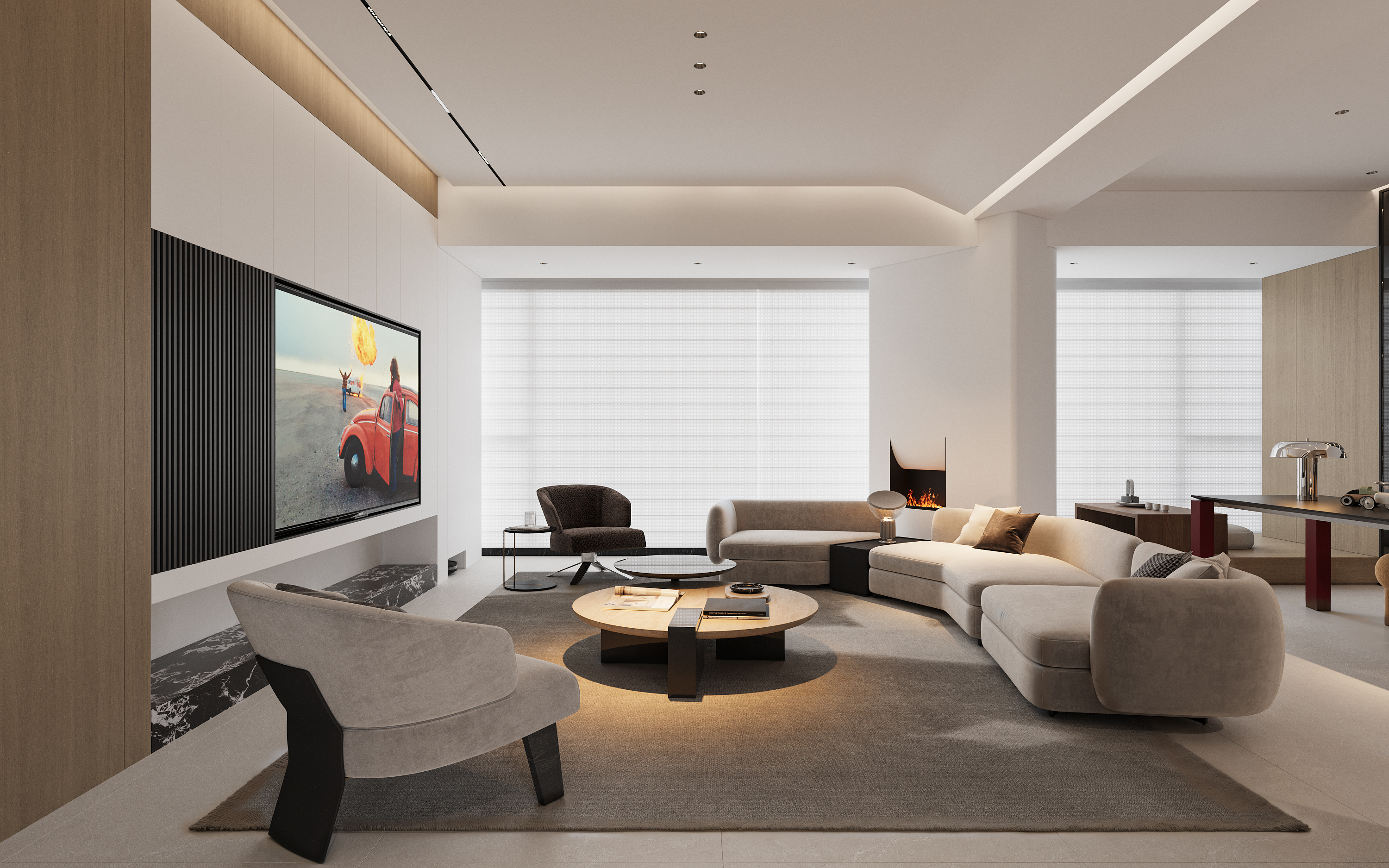 「藏趣于境」现代简约亲子宅丨江军-5