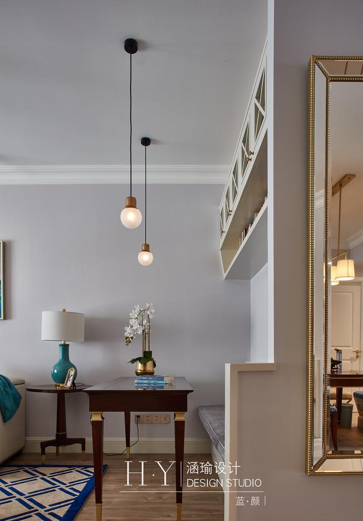 涵瑜设计丨平层书香独韵,盛世蓝颜-8