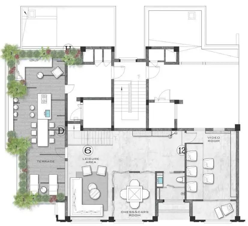 象山民宿、税务局大厅改造等——17 级室内设计优秀作品展示-33