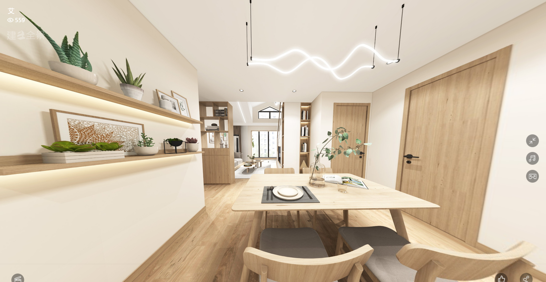 88m²简约原木风，最简单质朴的美-1