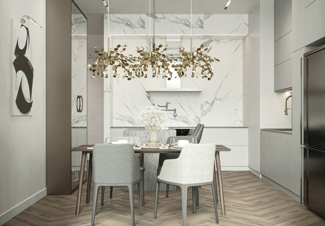 105㎡高级灰色系公寓设计-9