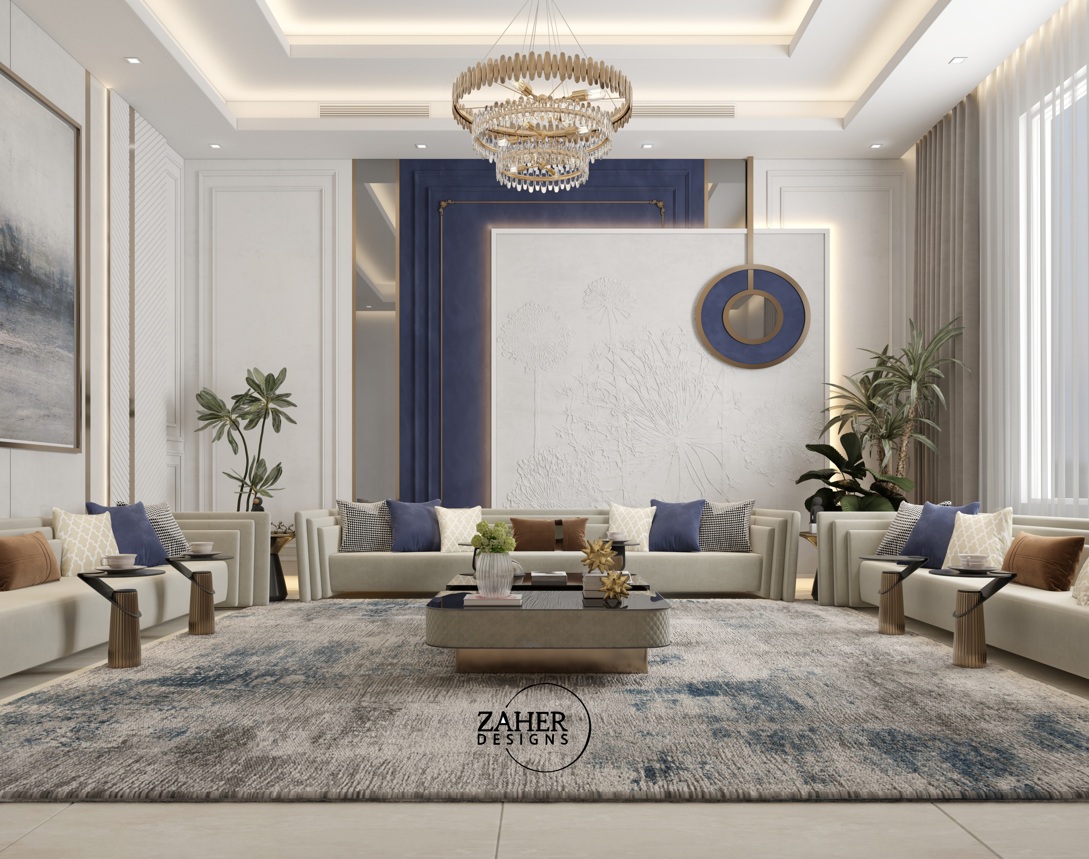 科威特新古典风格接待处丨Zaher Design Studio-15