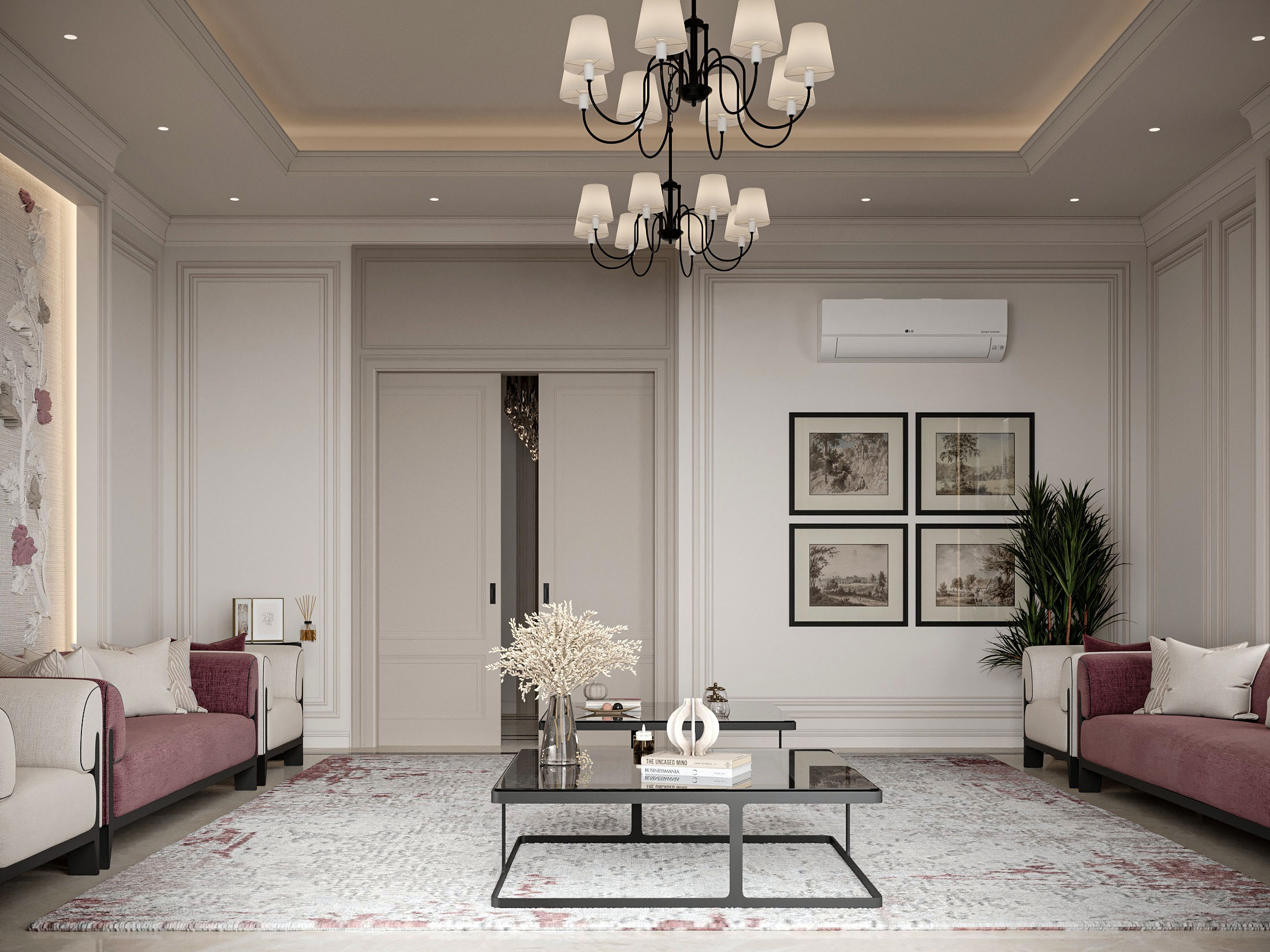 "Timeless Elegance: New Classic Style Simplex Villa"-53