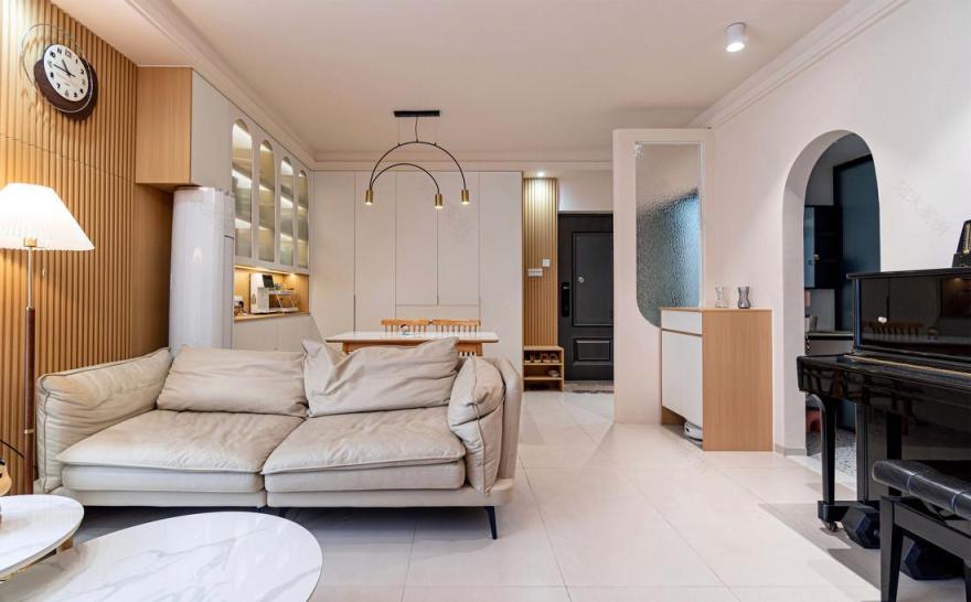 94㎡现代原木风三居室设计-13