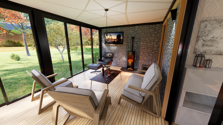 Mobilna/ Počitniška Hiška z Zimskim Vrtom K47-11