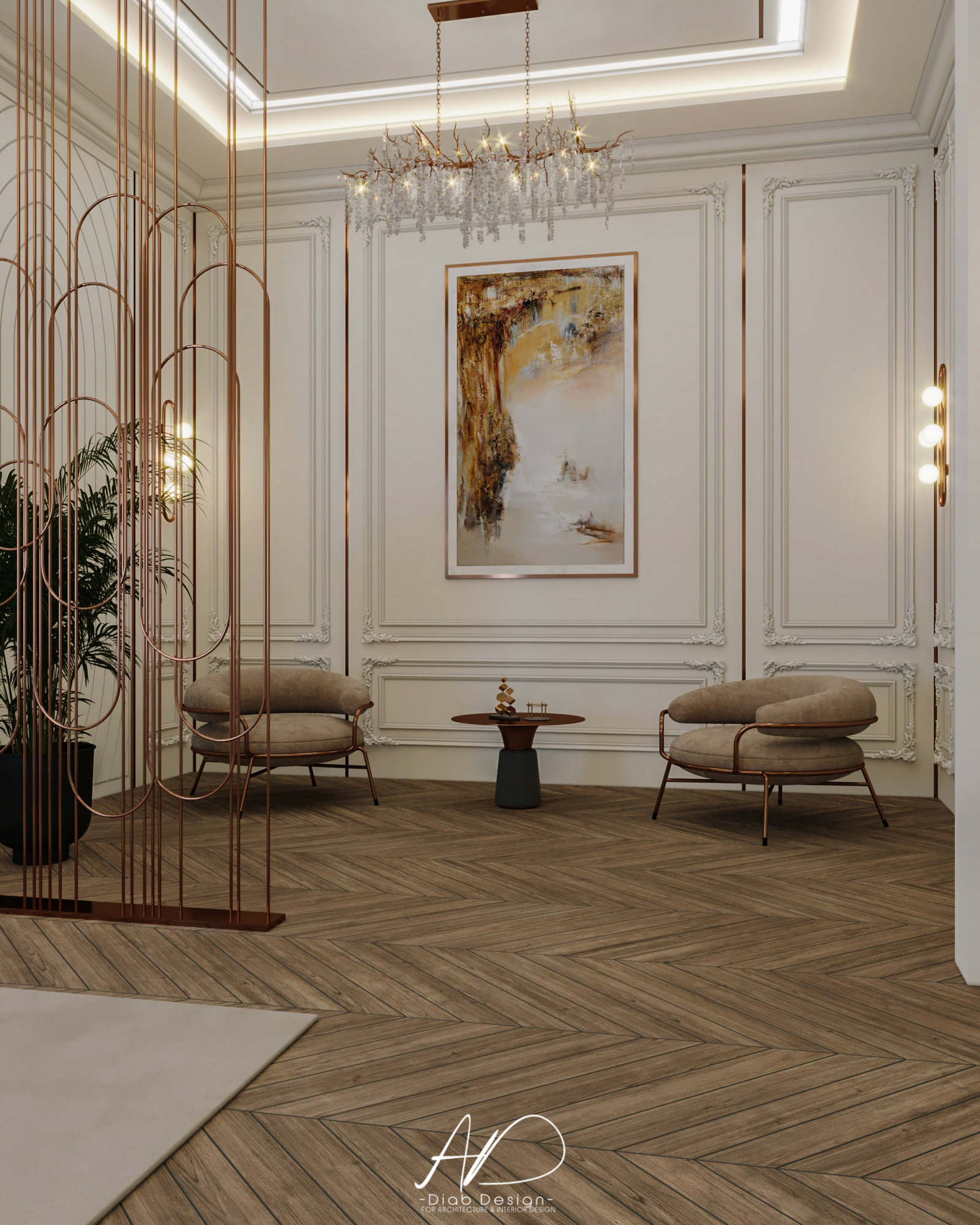 豪华与优雅主卧丨ahdgfx,studiodiabdesign-8