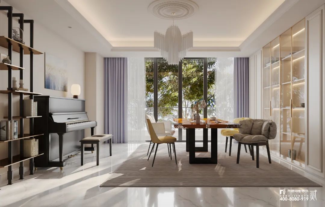 尚层作品 | 760㎡鲁能钓鱼台美高梅，现代法式的色彩碰撞，独一无二的家居氛围！-25