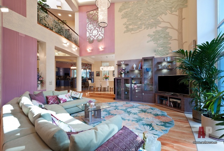 尼古拉山上带花卉主题的新艺术风格别墅室内设计丨Серов Егор-18