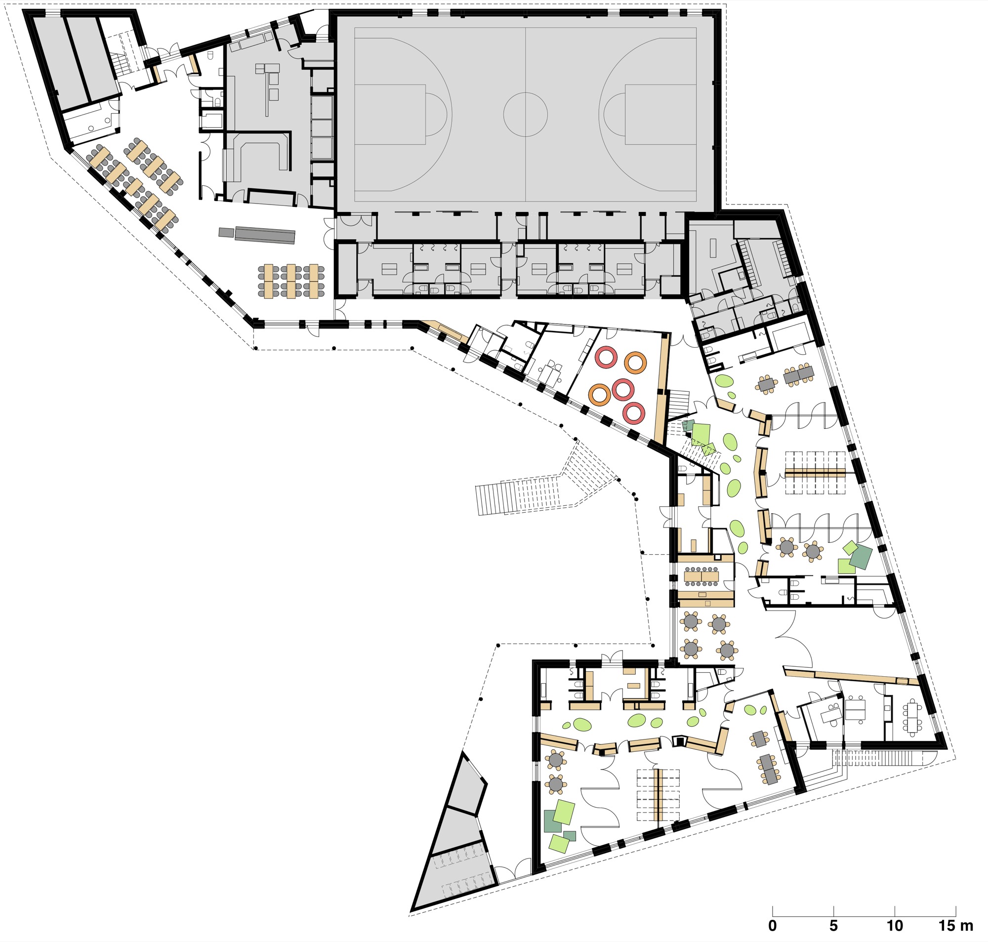 赫尔辛基 Kalasatama 学校与日托中心——现代教育建筑的典范-4