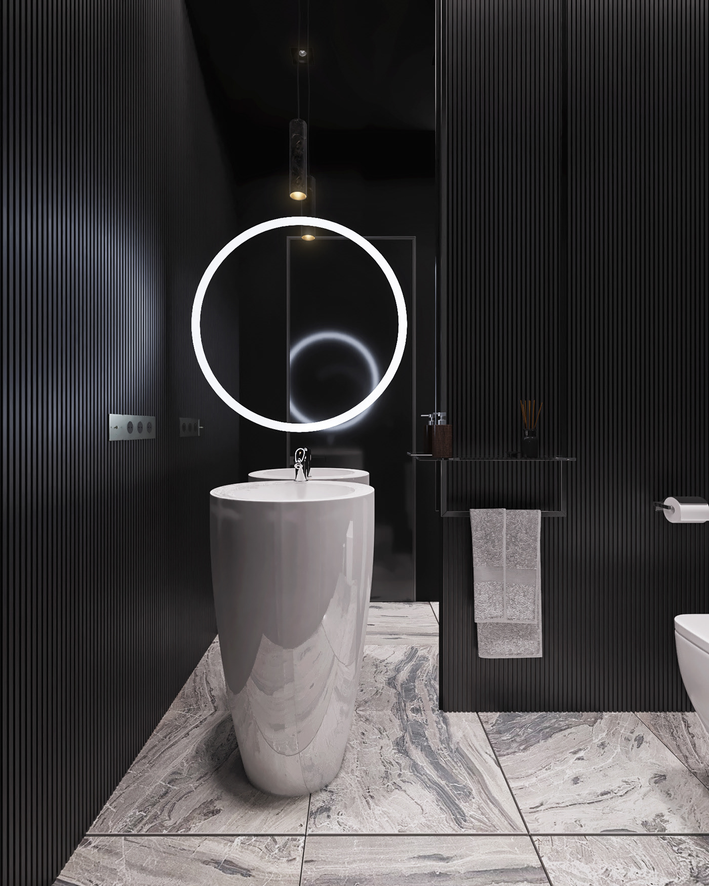 67平米--极简黑白空间-10