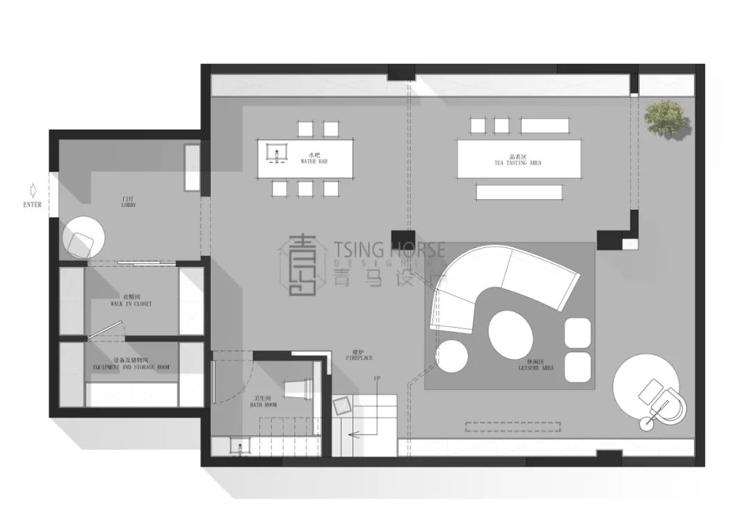御河上院轻奢格调 | 王清玉 400㎡联排下叠设计-33