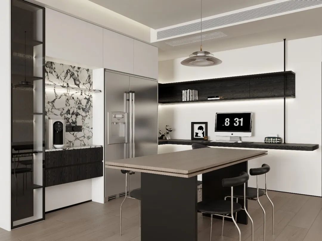 金海国际 · 96m²极简黑白灰家居设计丨中国北京丨梁筑空间设计-22