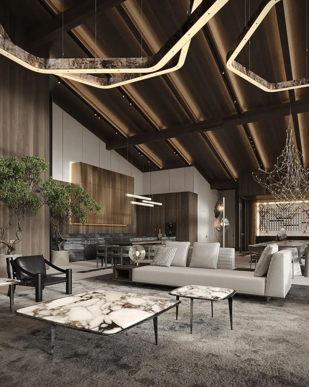 灰色奢华 · 1300㎡大宅设计丨IQOSA Architect-0