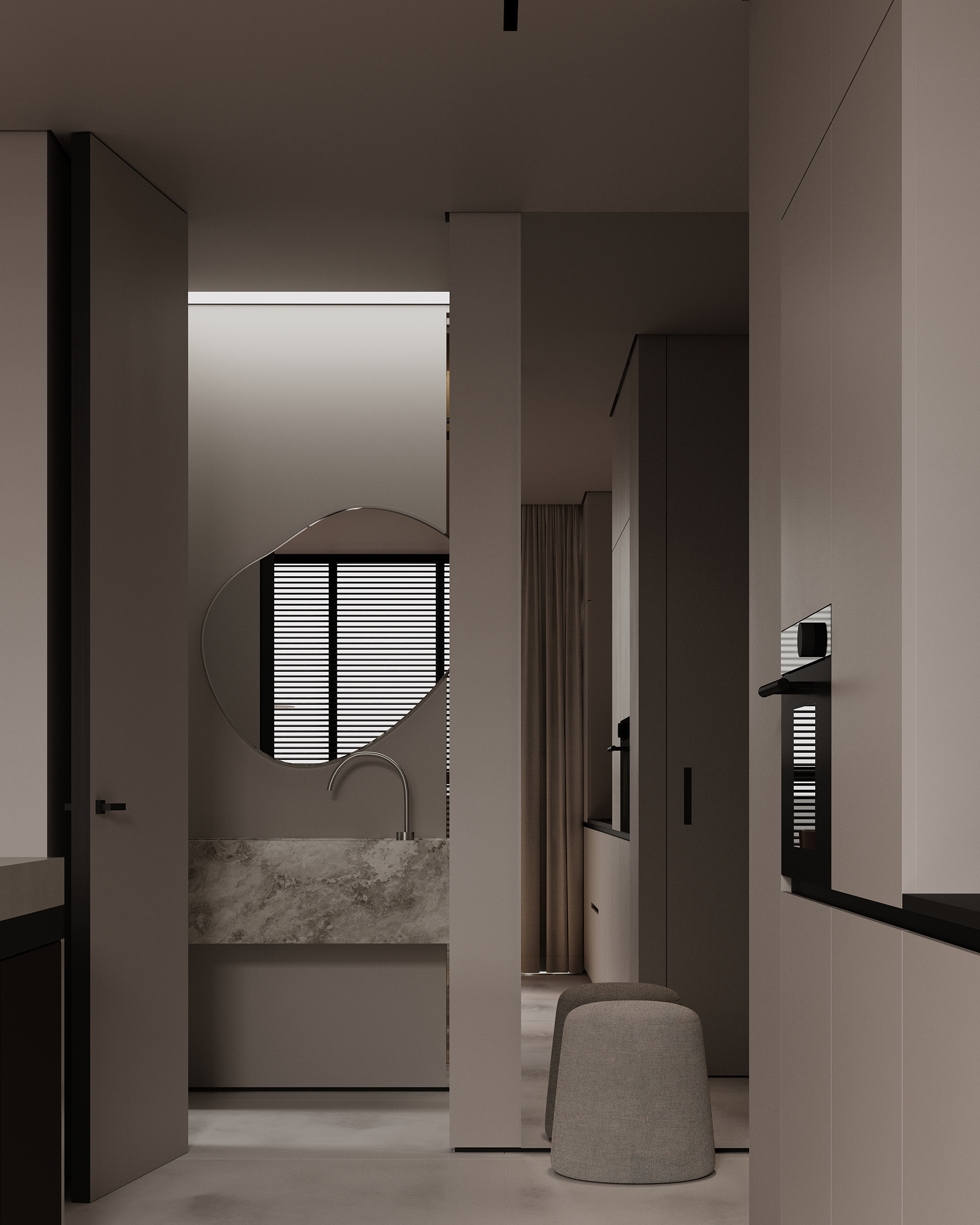 单色开放式公寓丨阿联酋迪拜-39