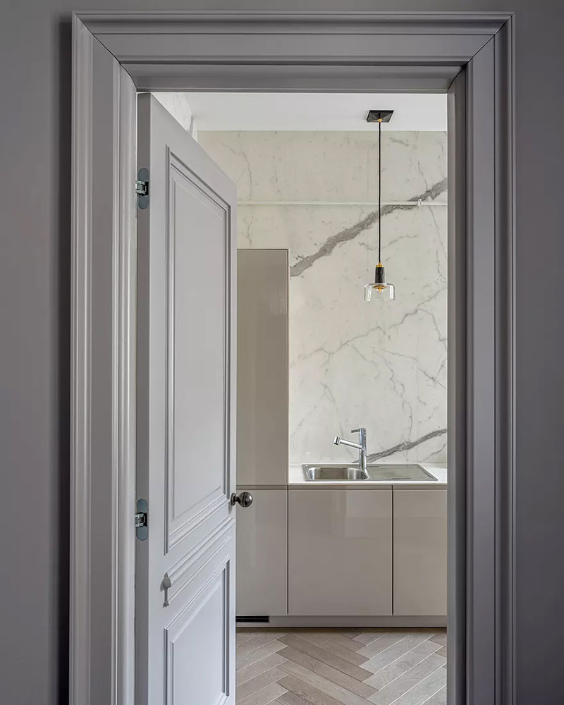 莫斯科斯大林风格高层公寓的重生 | 艺术与空间的完美结合-7