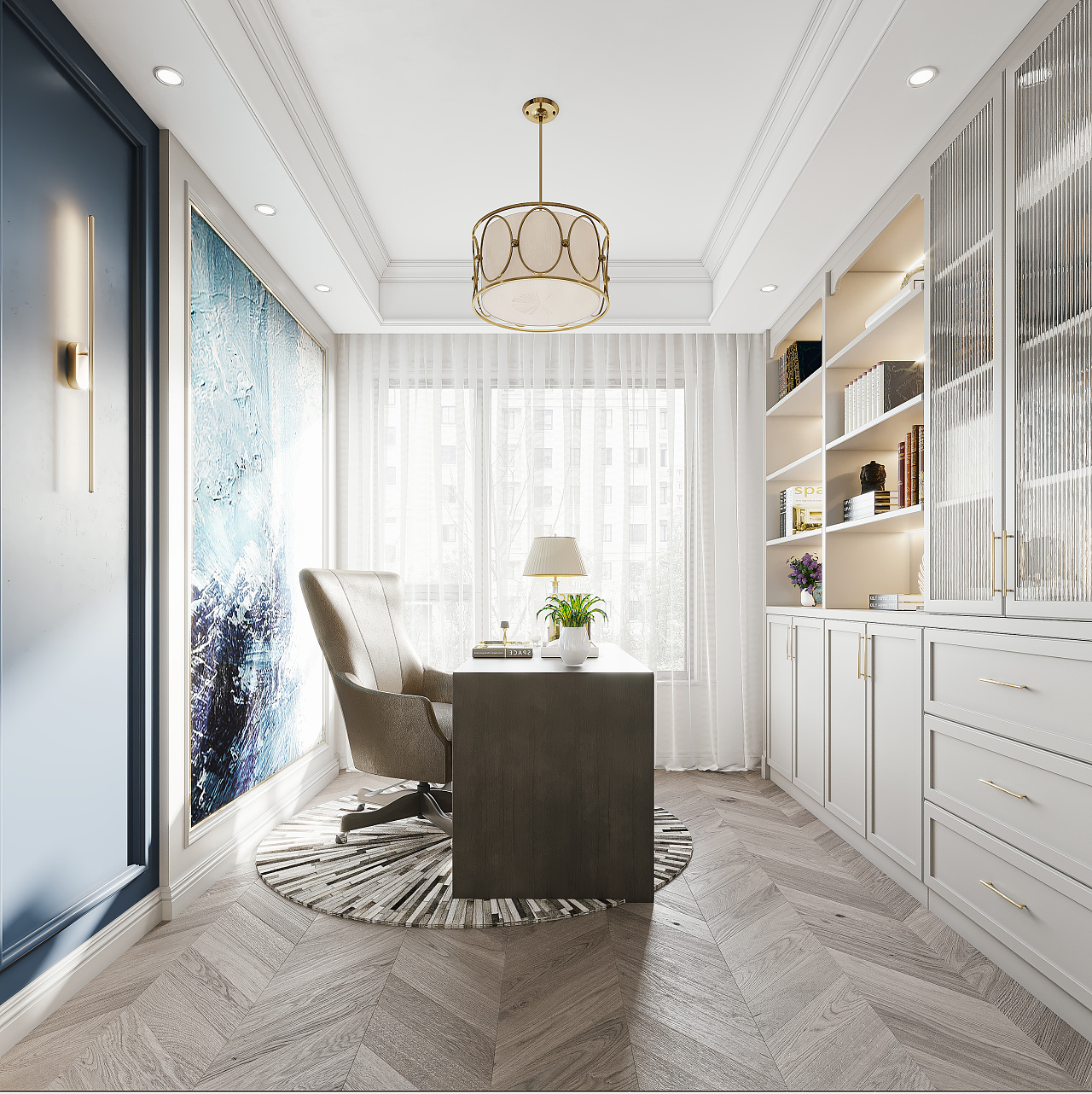 法式轻奢平层设计-27