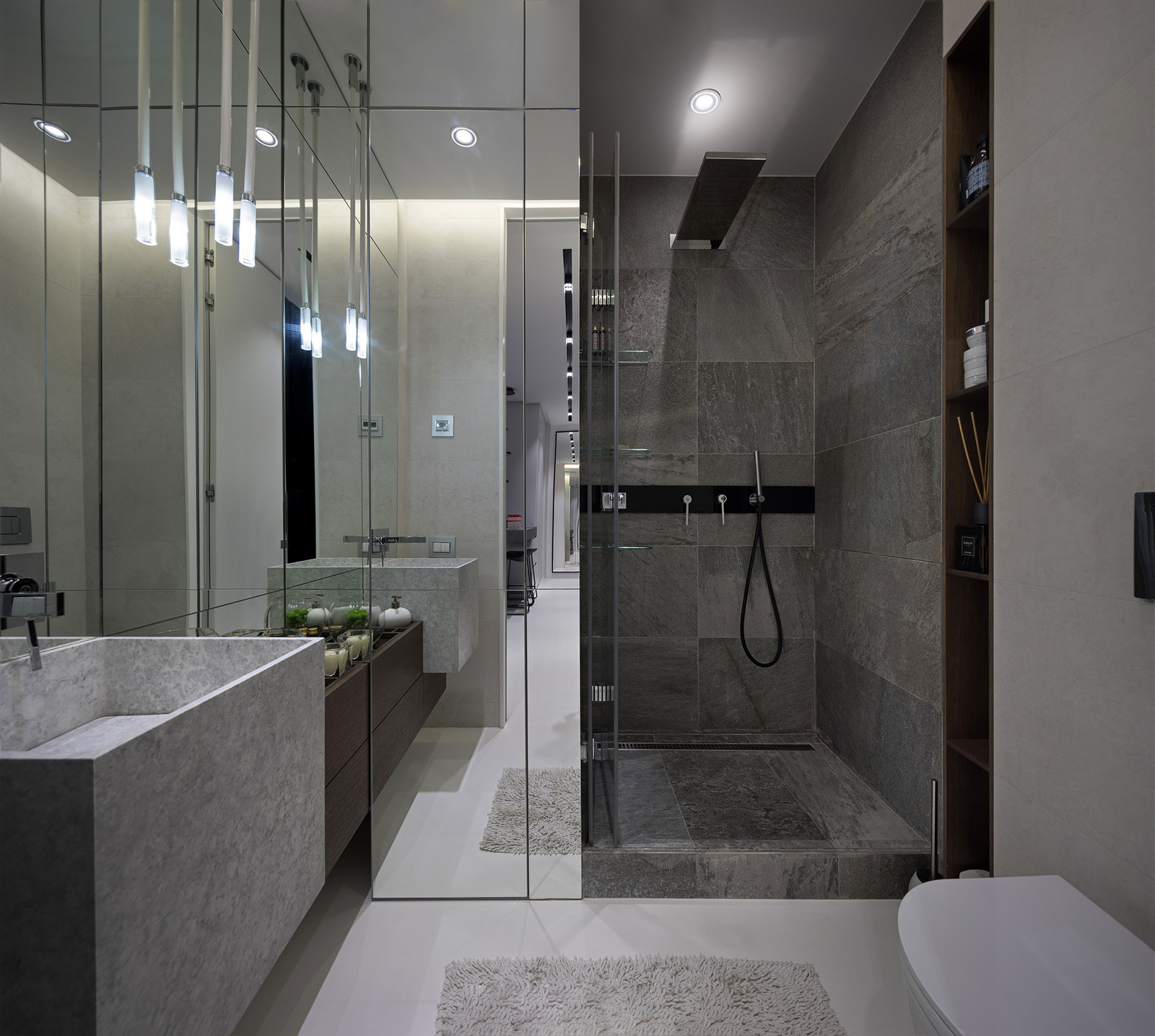 现代极简40平米小公寓住宅室内设计-19