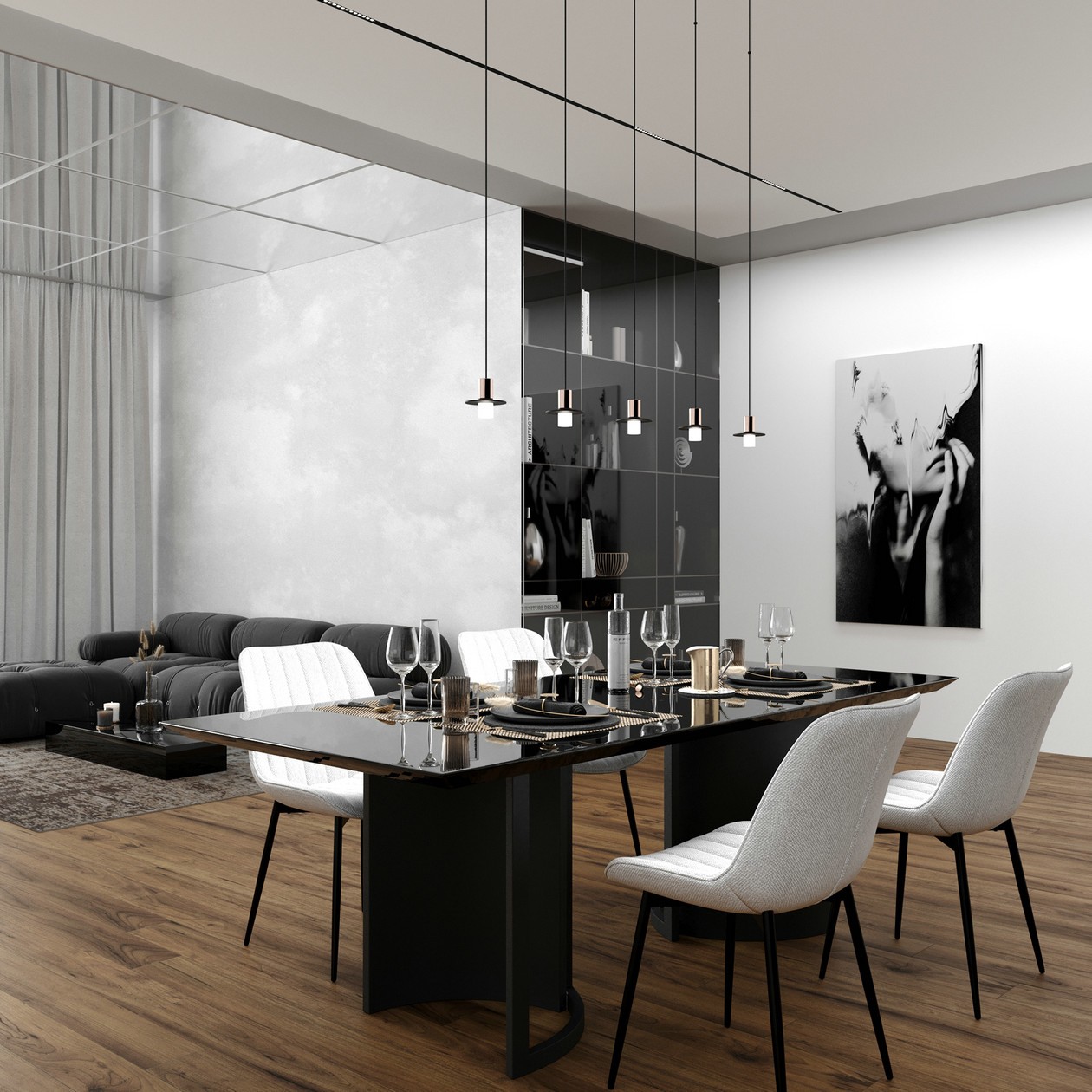 原木+高级黑 精致的设计超有格调！-5