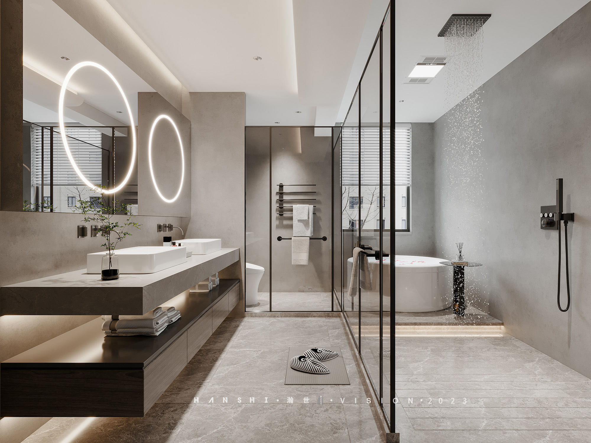 现代简约别墅一瀚世表现-12