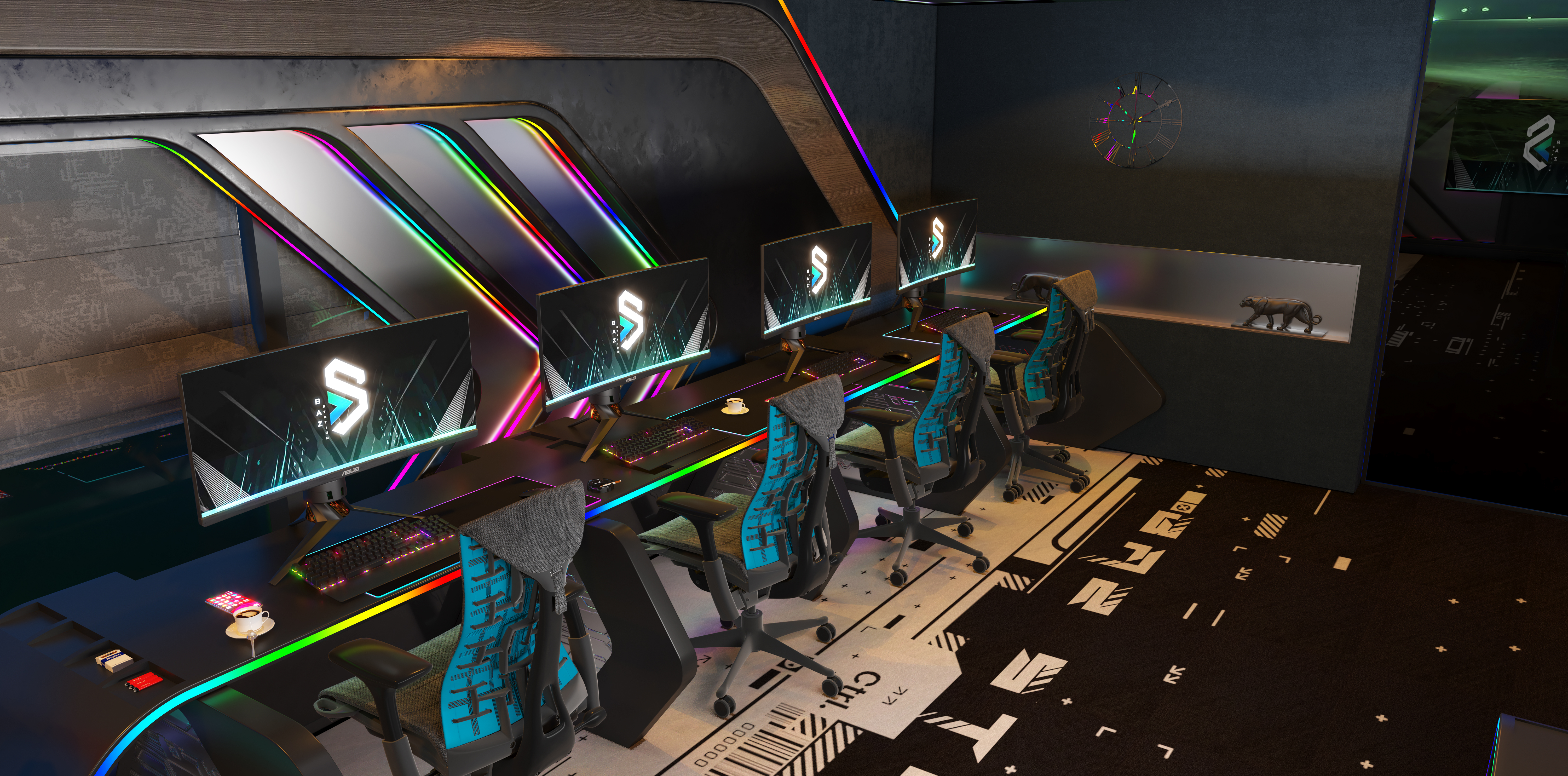 四人游戏室设计-11