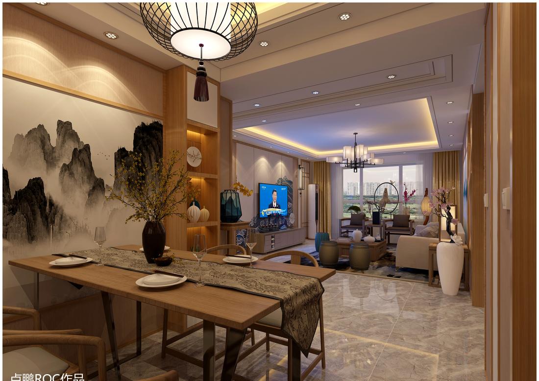 禅意新中式 | 138 平米的简约美学空间-8