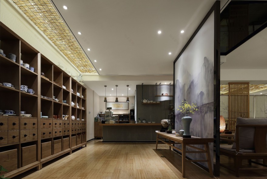 赏茶茶室 | 静雅新中式,品茗交友共赏境-24