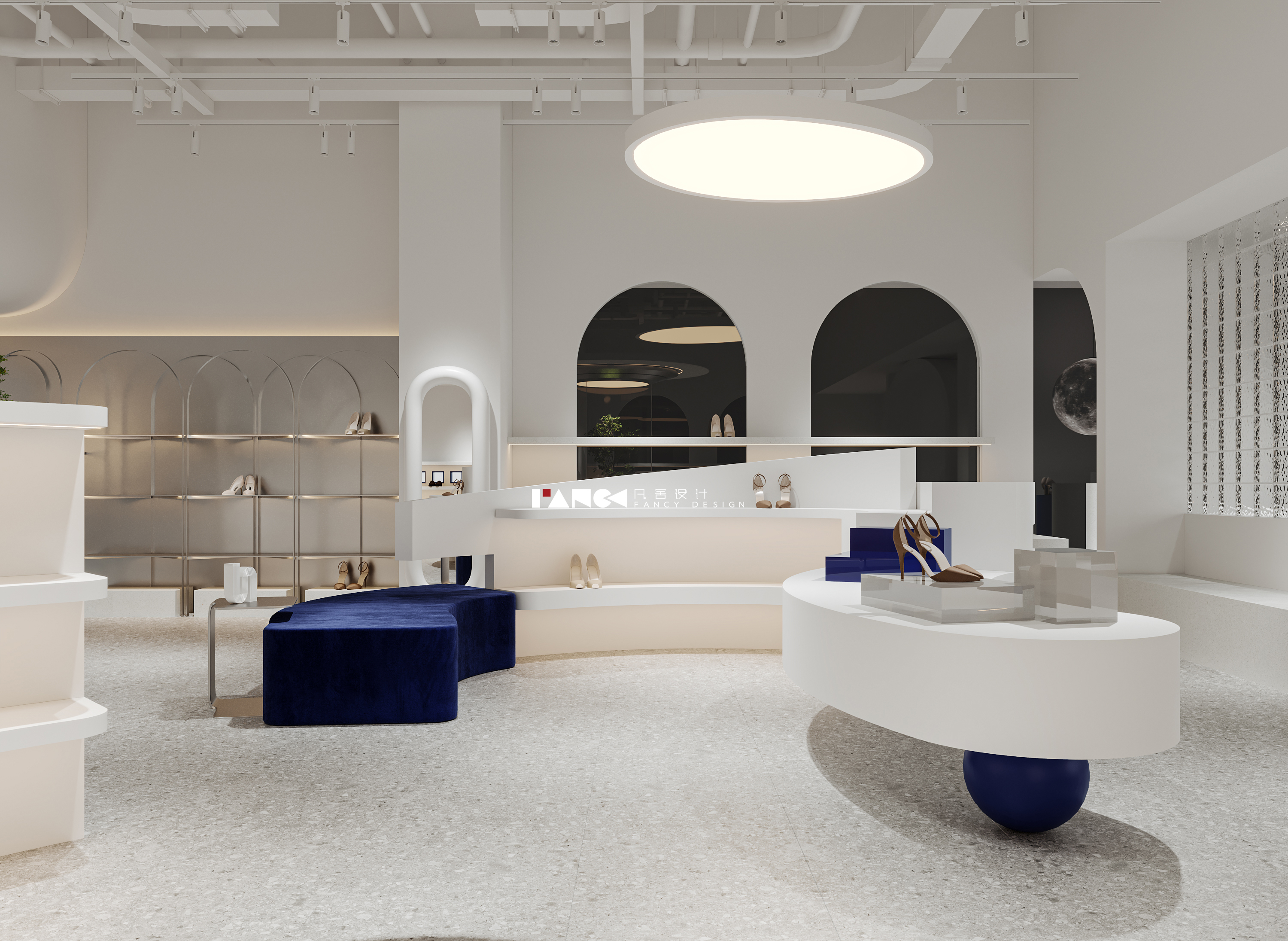 现代风格鞋店效果图表现-8