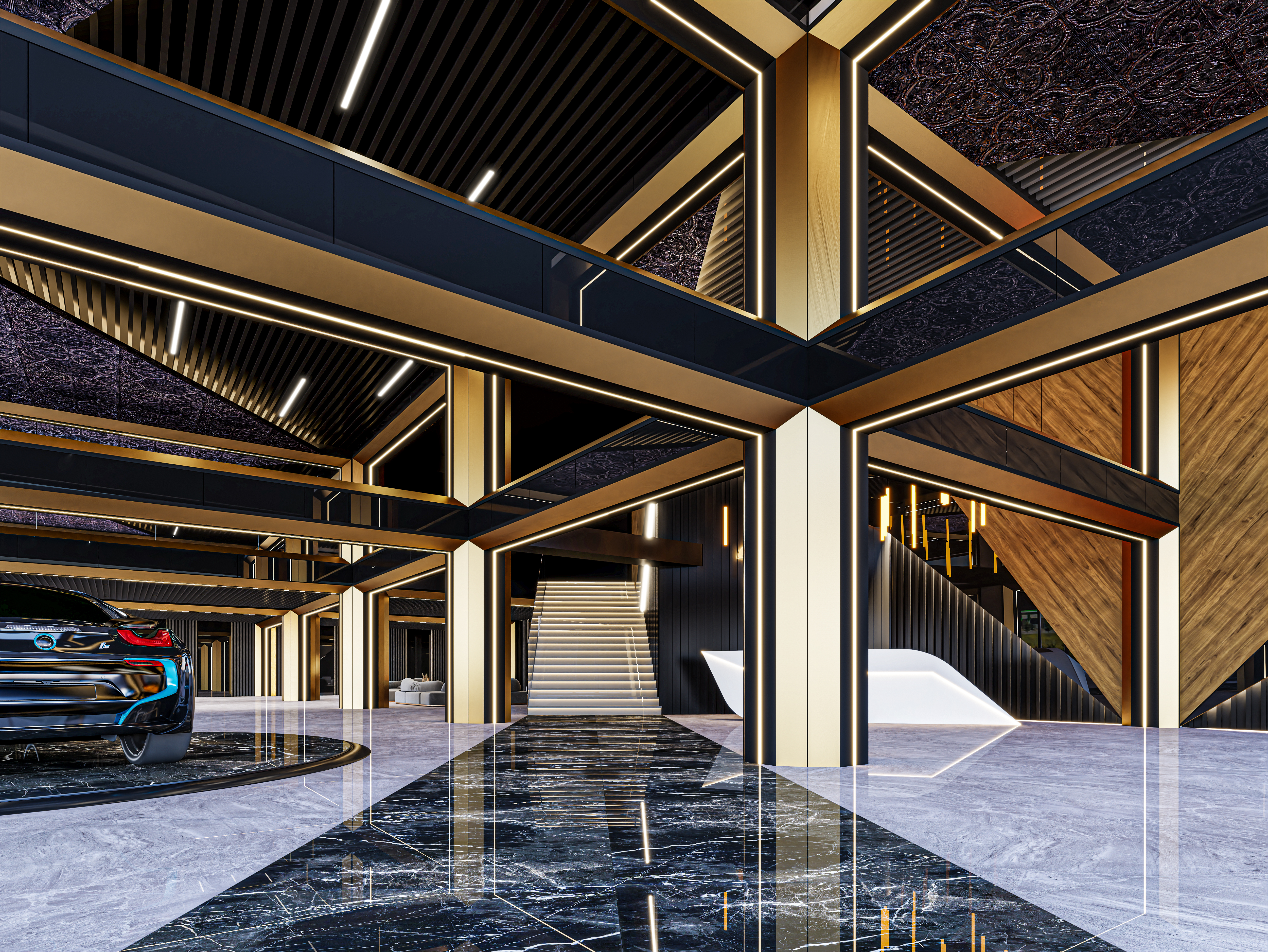 T. V. Car Showroom Design-0